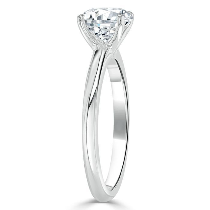 0.75 CT Round Cut Solitaire Moissanite Engagement Ring