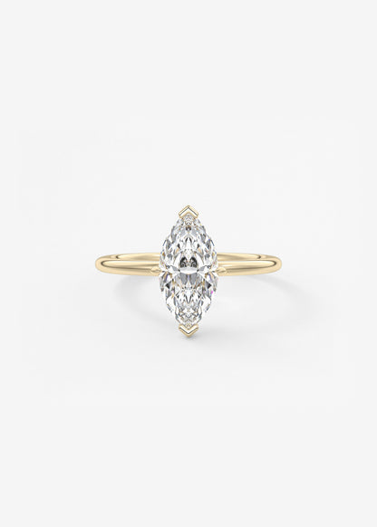 Marquise Solitaire Lab Grown Diamond Engagement Ring