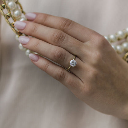 1.25 CT Round Solitaire Lab Grown Diamond Engagement Ring