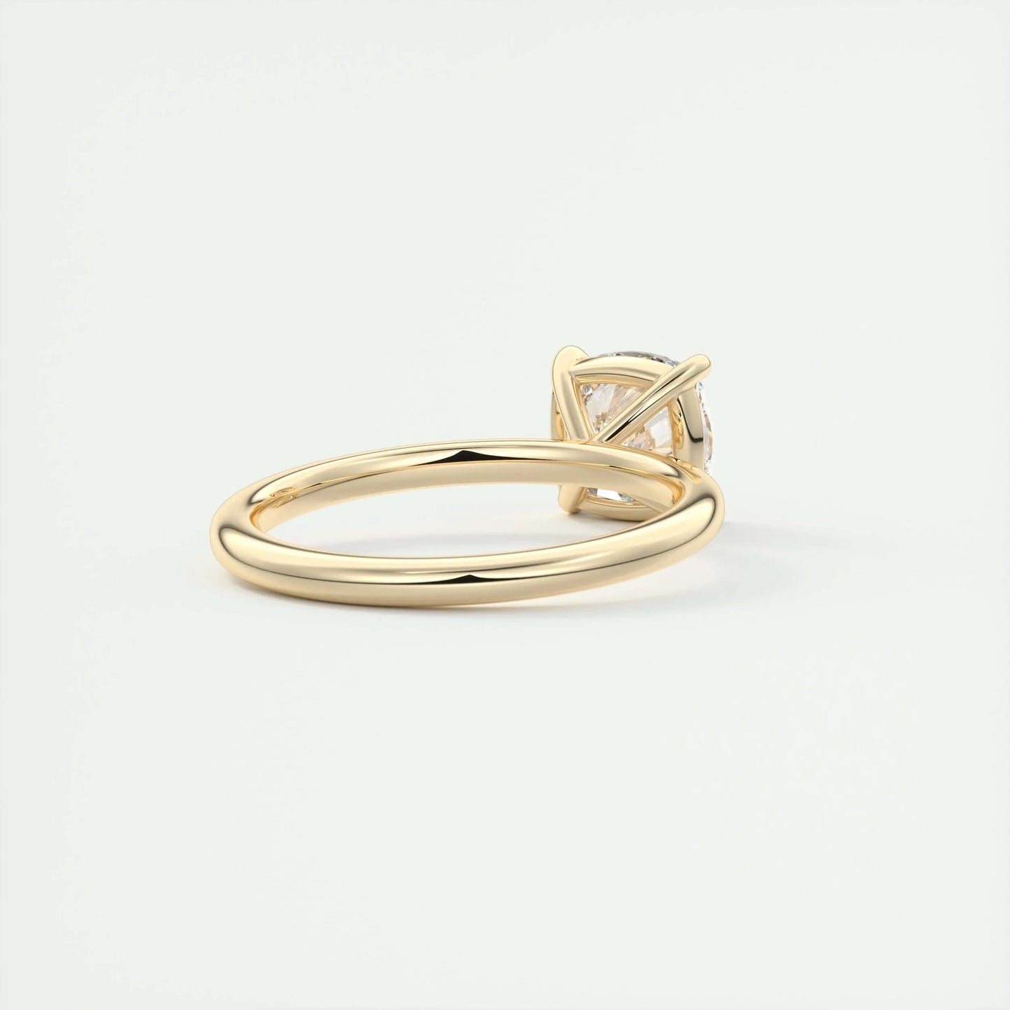 2.15 CT Cushion Cut Solitaire Moissanite Engagement Ring