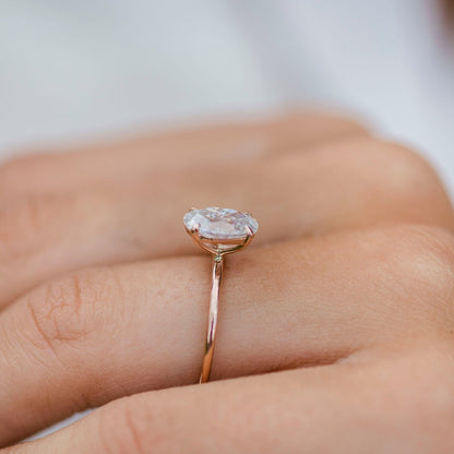 1.85 CT Oval Solitaire Lab Grown Diamond Engagement Ring