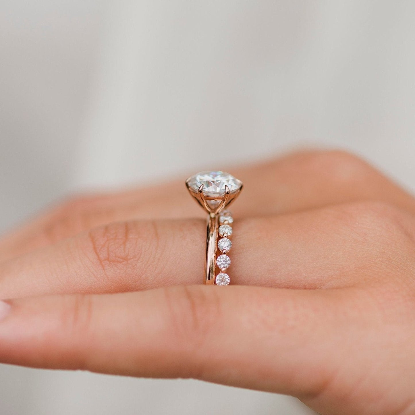 2.1 CT Round Solitaire Lab Grown Diamond Engagement Ring