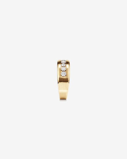 1.0  TCW Round Moissanite Half Eternity Men's Wedding Band in Solid Gold 3