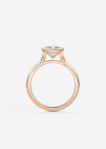 Cushion Bezel Lab Grown Diamond Engagement Ring