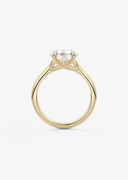 Round Split Shank Lab Grown Diamond Engagement Ring