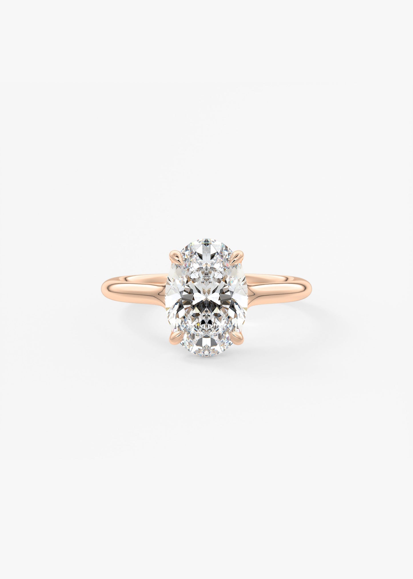 Oval Split Shank Lab Grown Diamond Engagement Ring