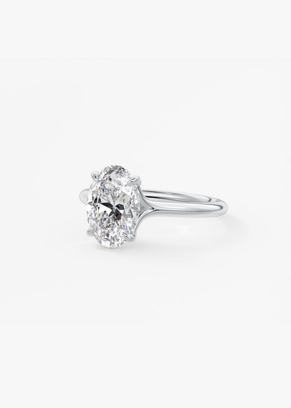 Oval Split Shank Lab Grown Diamond Engagement Ring