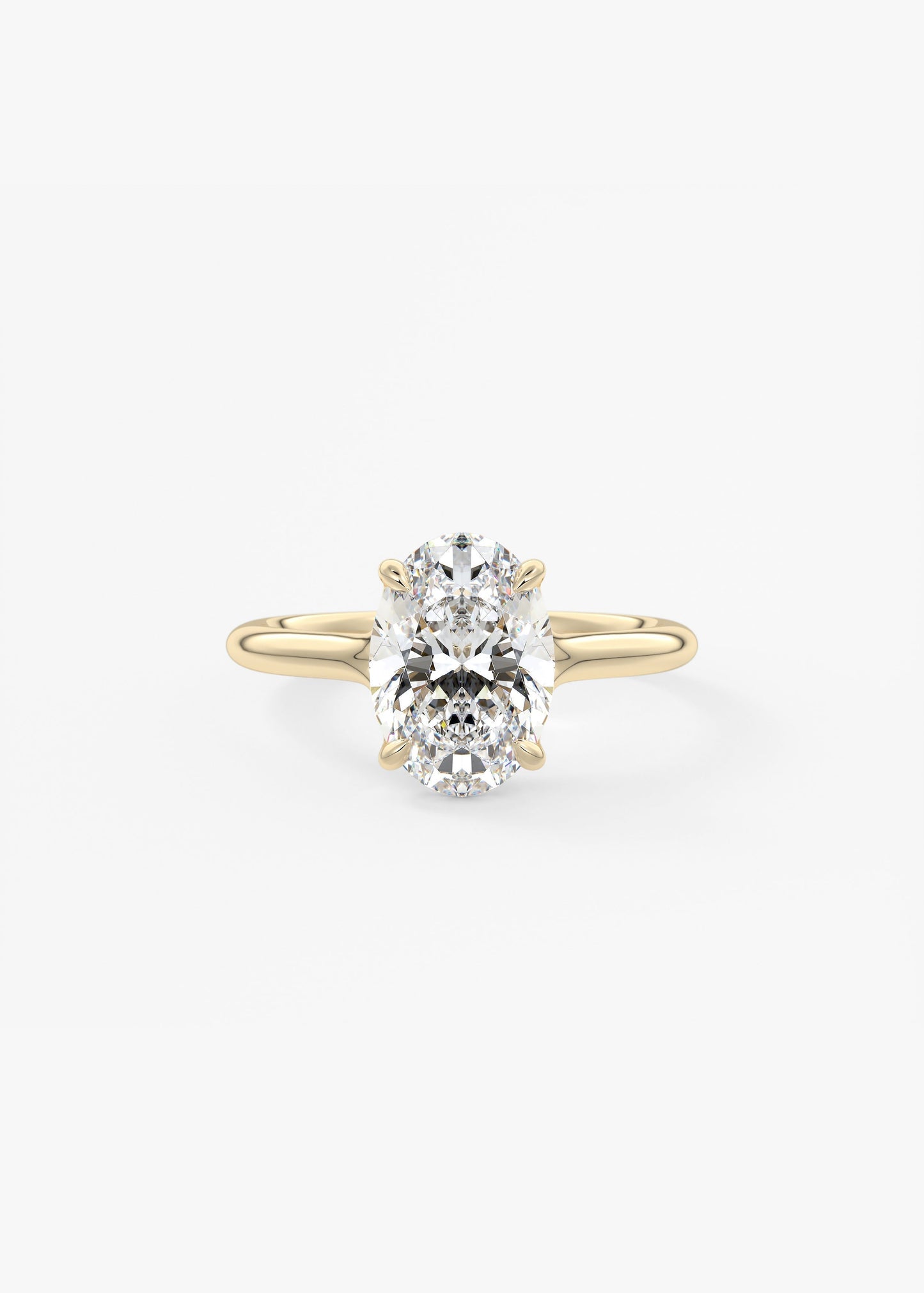 Oval Split Shank Lab Grown Diamond Engagement Ring