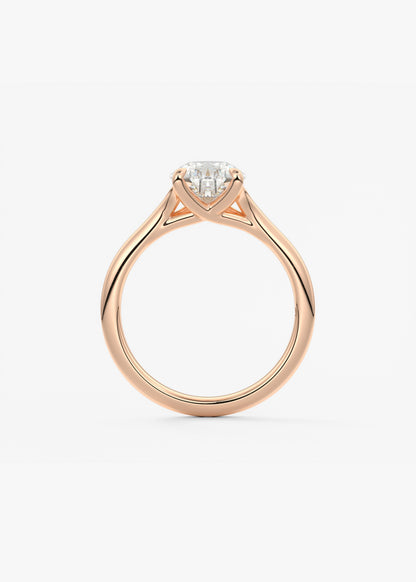 Pear Split Shank Lab Grown Diamond Engagement Ring