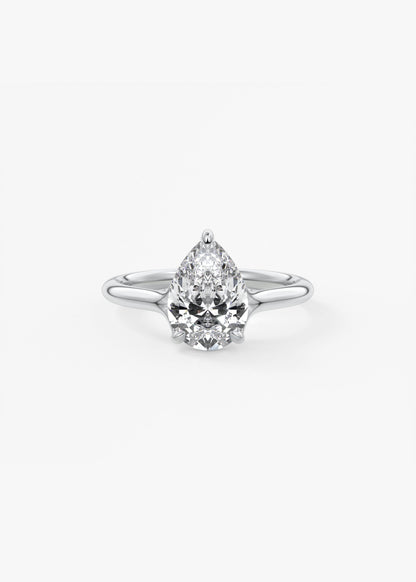 Pear Split Shank Lab Grown Diamond Engagement Ring