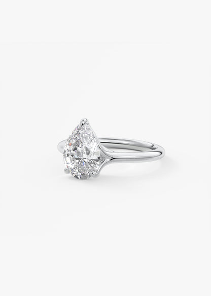 Pear Split Shank Lab Grown Diamond Engagement Ring