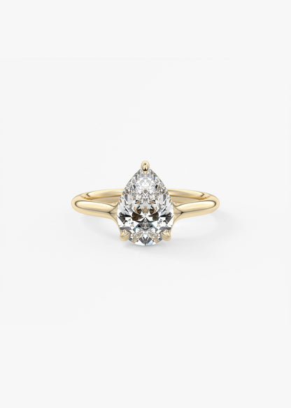 Pear Split Shank Lab Grown Diamond Engagement Ring