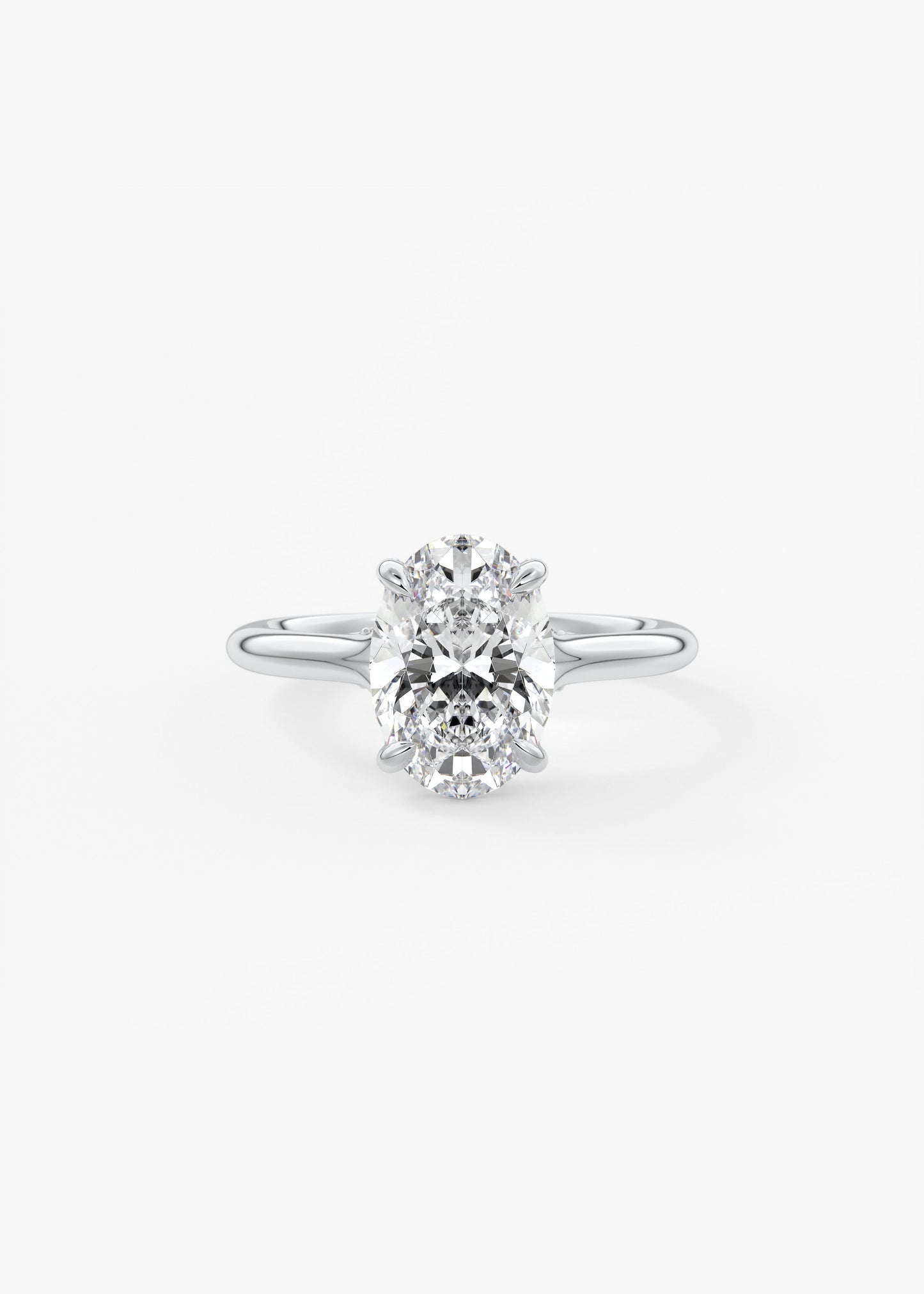 Oval Hidden Halo Lab Grown Diamond Engagement Ring