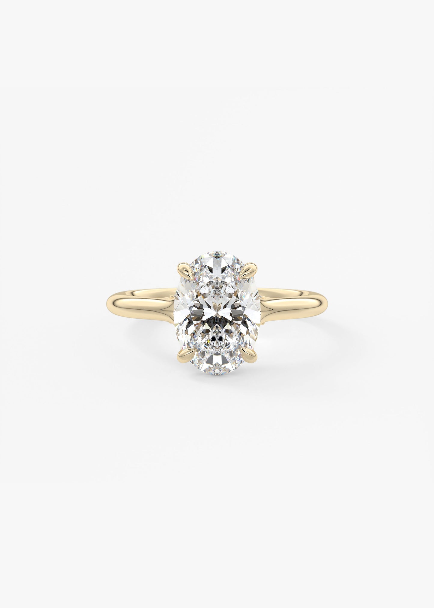 Oval Hidden Halo Lab Grown Diamond Engagement Ring