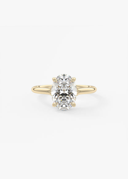 Oval Hidden Halo Lab Grown Diamond Engagement Ring