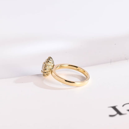 Stunning 1.0 - 2.0 CT Oval Moissanite Engagement Ring with Halo Design 9