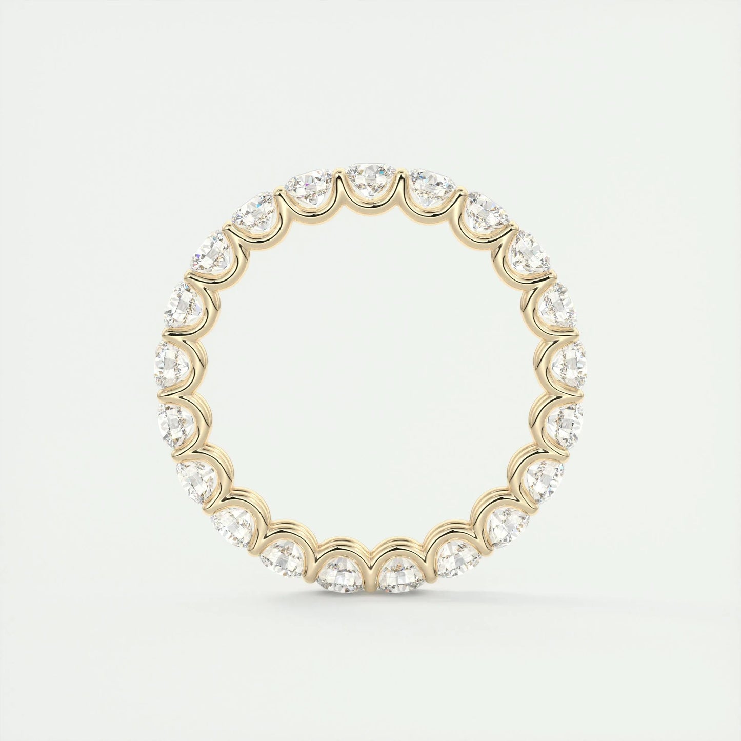 2.10 TCW Round Cut Full Eternity Moissanite Bridal Wedding Band