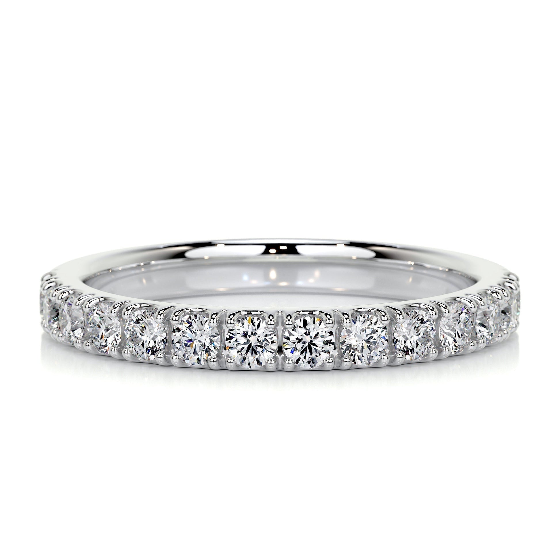 0.5 CT Round Half Eternity CVD EF/VVS Diamond Wedding Band 1