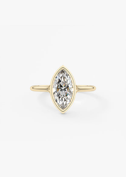Marquise Split Shank Lab Grown Diamond Engagement Ring