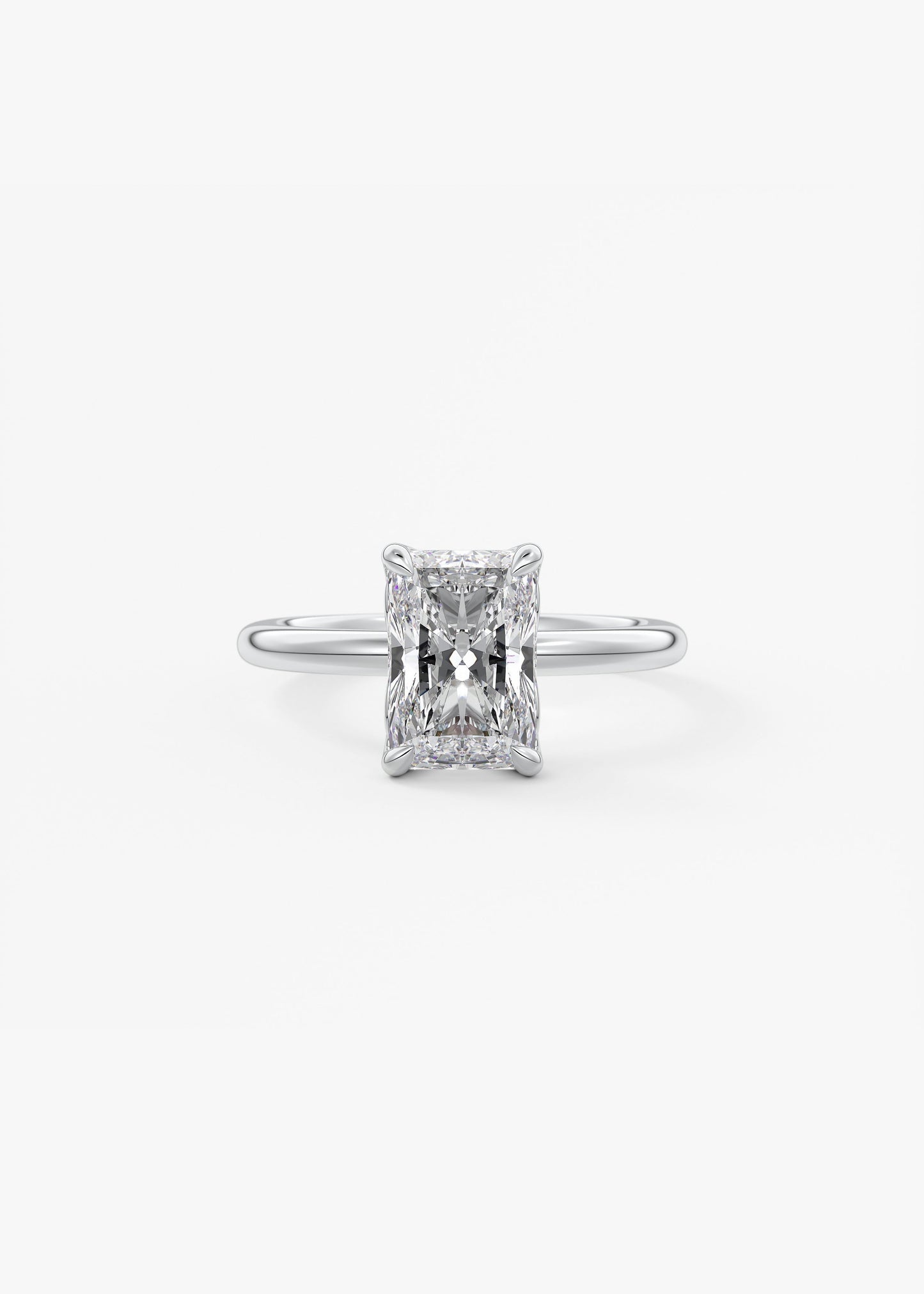 Radiant Solitaire Lab Grown Diamond Engagement Ring
