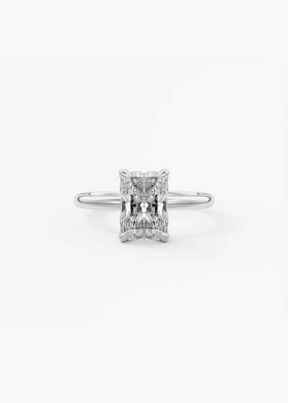 Radiant Solitaire Lab Grown Diamond Engagement Ring