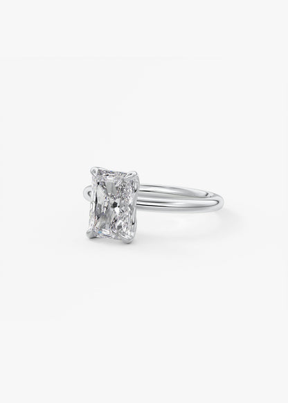 Radiant Solitaire Lab Grown Diamond Engagement Ring