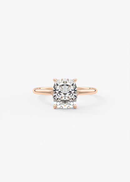 Elongated Cushion Split Shank Lab Grown Diamond Engagement Ring
