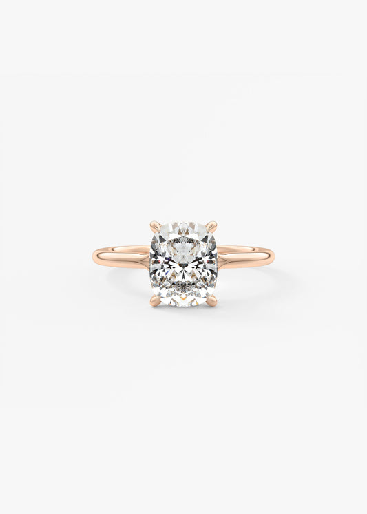 Elongated Cushion Split Shank Lab Grown Diamond Engagement Ring
