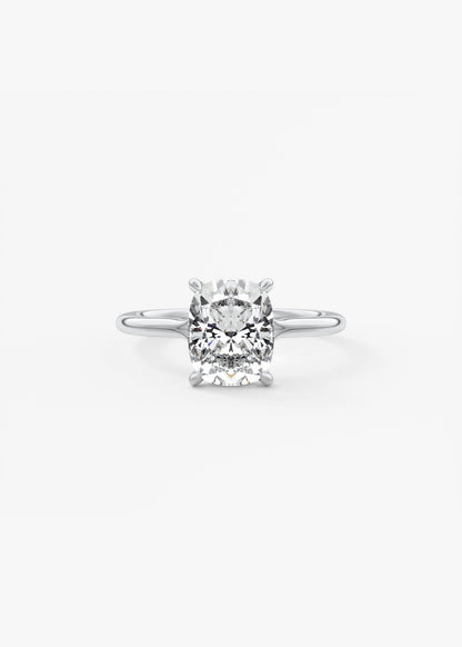 Elongated Cushion Split Shank Lab Grown Diamond Engagement Ring