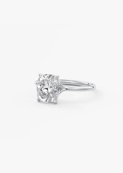 Elongated Cushion Split Shank Lab Grown Diamond Engagement Ring