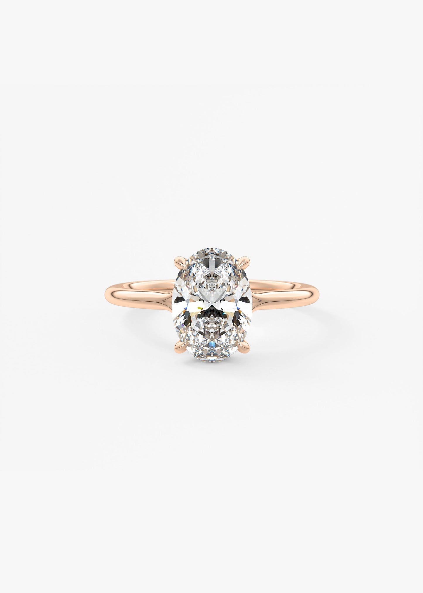 Oval Split Shank Lab Grown Diamond Engagement Ring