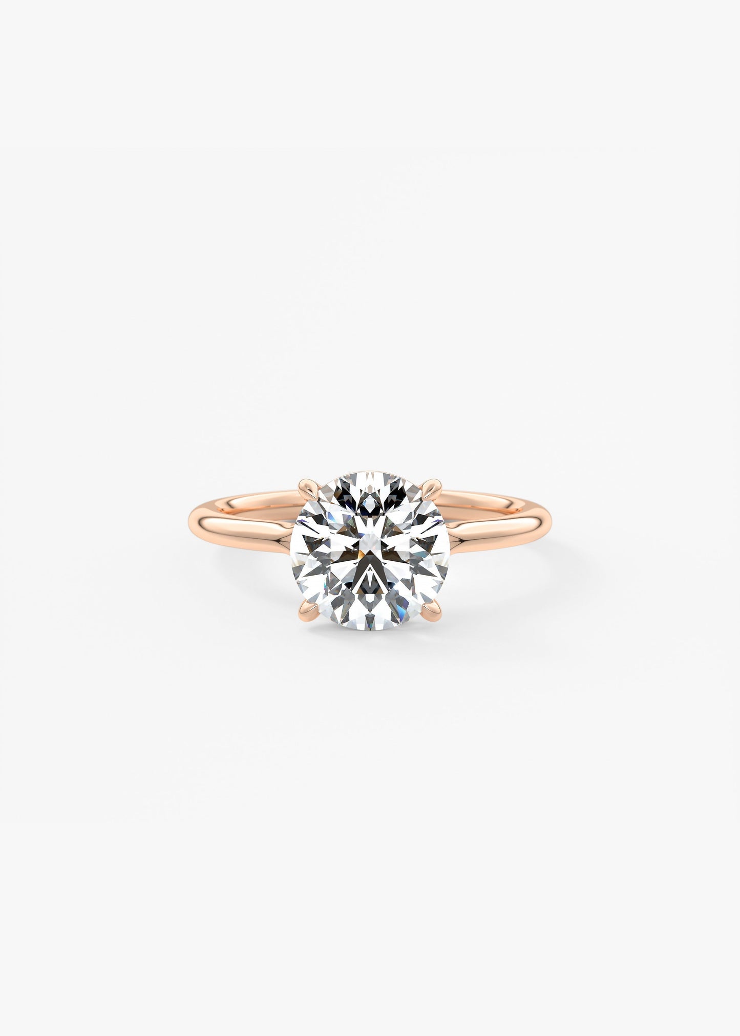 Round Solitaire Lab Grown Diamond Engagement Ring