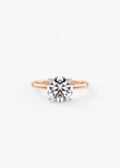 Round Solitaire Lab Grown Diamond Engagement Ring