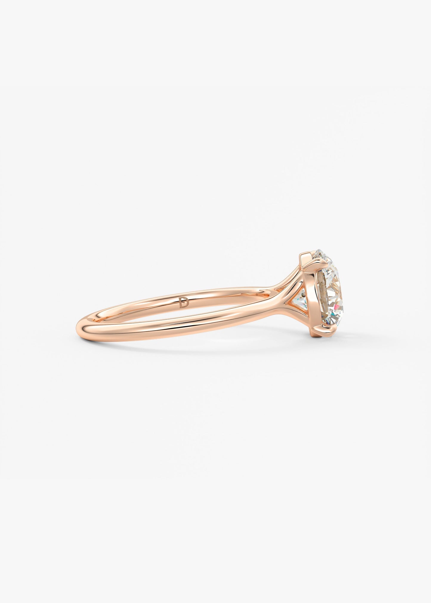 Round Solitaire Lab Grown Diamond Engagement Ring