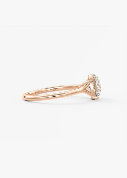 Round Solitaire Lab Grown Diamond Engagement Ring