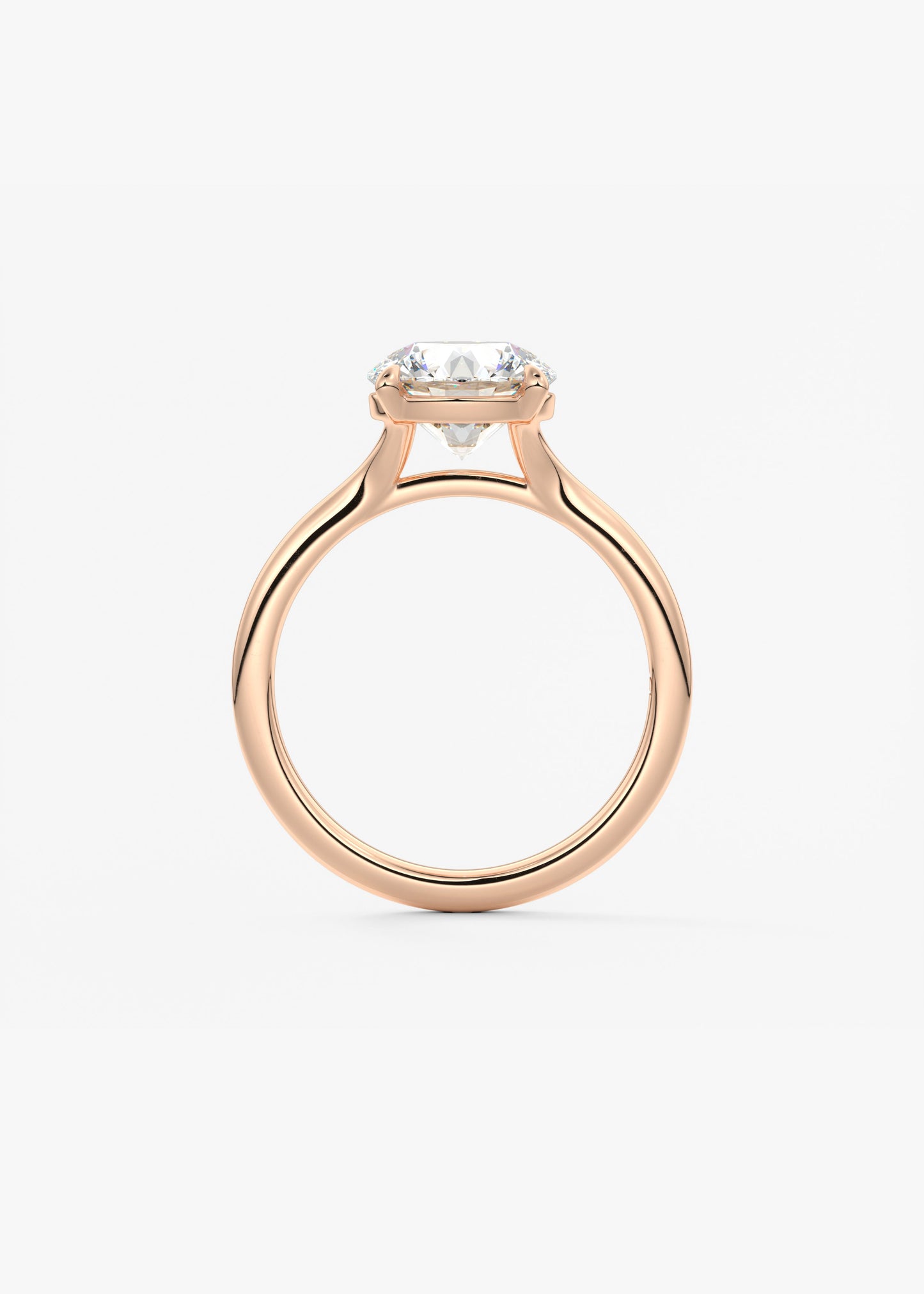 Round Solitaire Lab Grown Diamond Engagement Ring