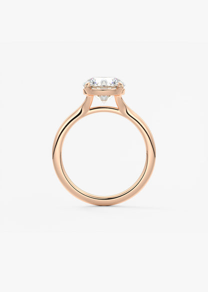 Round Solitaire Lab Grown Diamond Engagement Ring