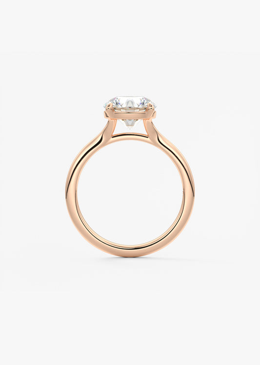 Round Solitaire Lab Grown Diamond Engagement Ring