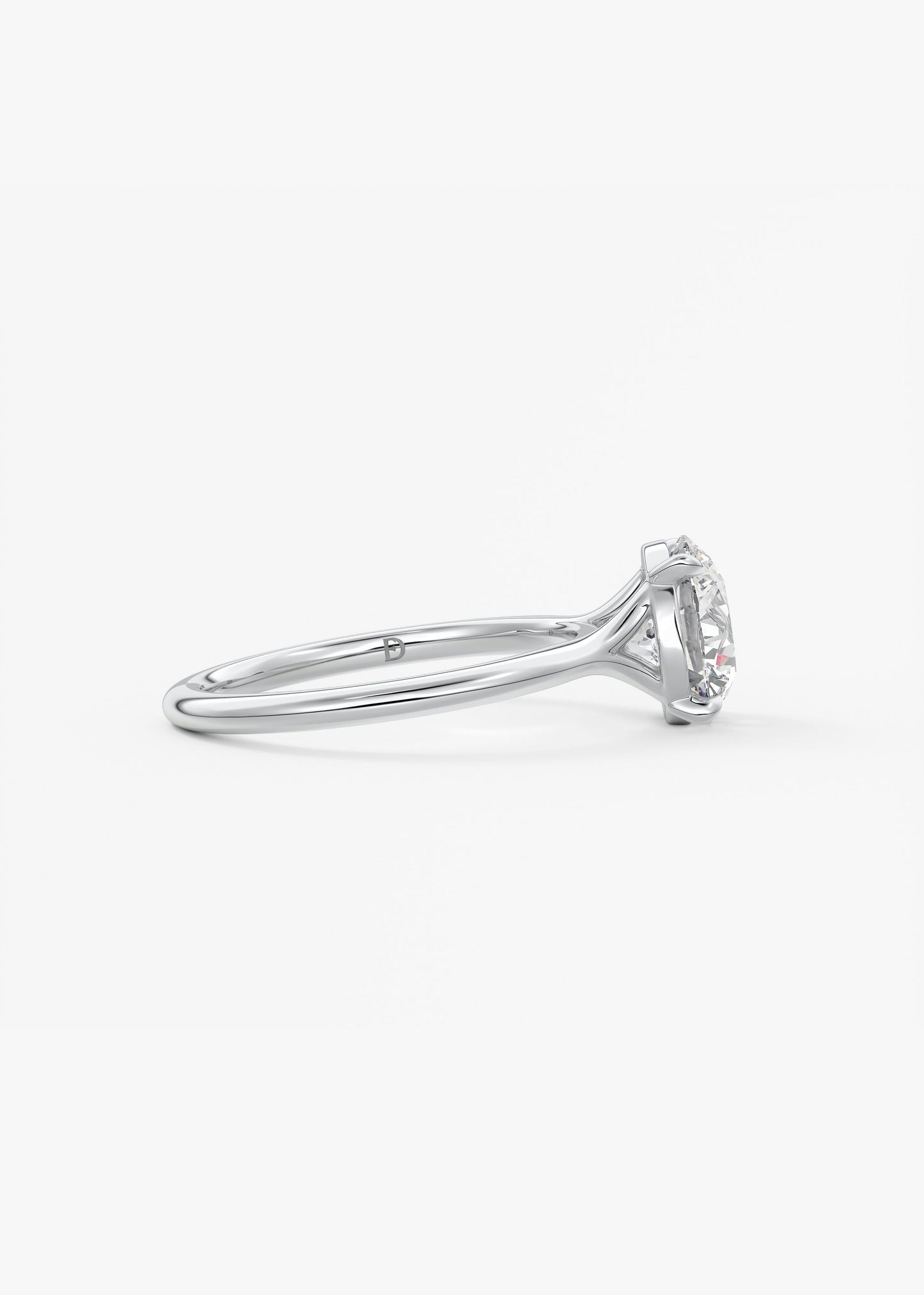 Round Solitaire Lab Grown Diamond Engagement Ring