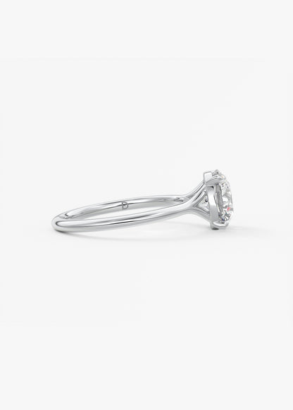 Round Solitaire Lab Grown Diamond Engagement Ring