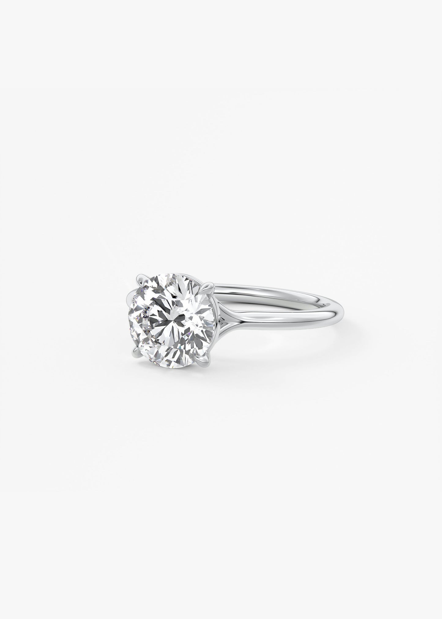 Round Solitaire Lab Grown Diamond Engagement Ring