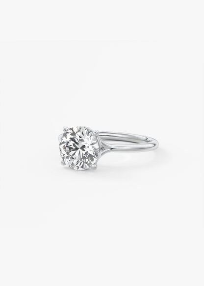 Round Solitaire Lab Grown Diamond Engagement Ring