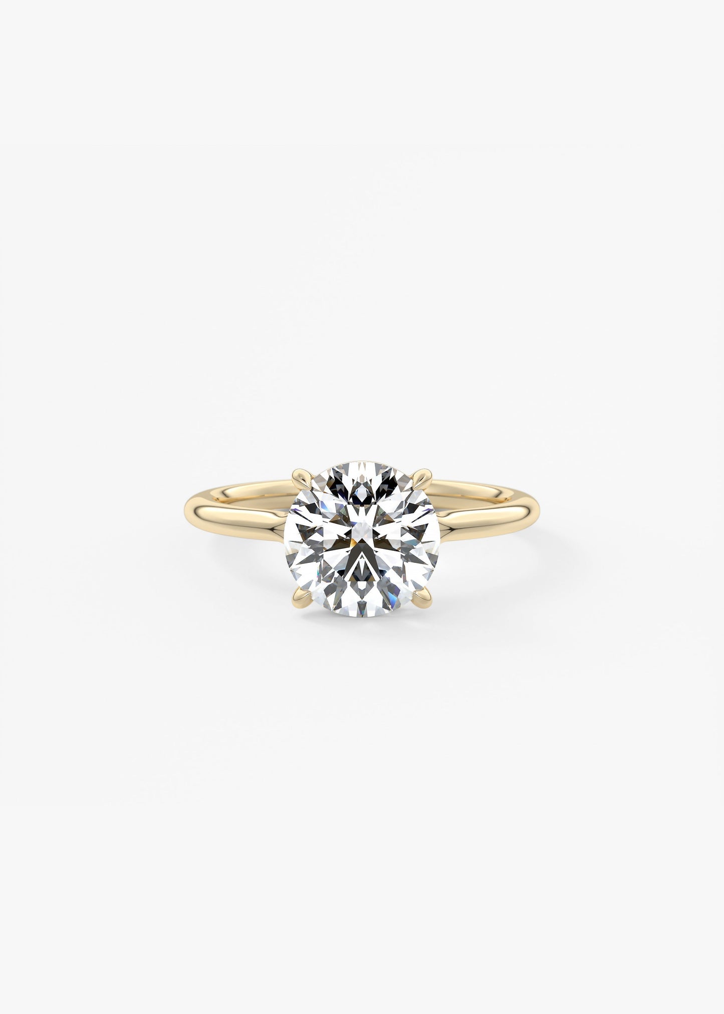 Round Solitaire Lab Grown Diamond Engagement Ring