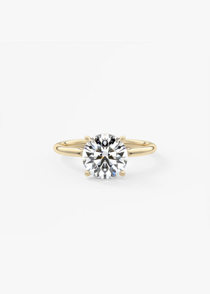 Round Solitaire Lab Grown Diamond Engagement Ring