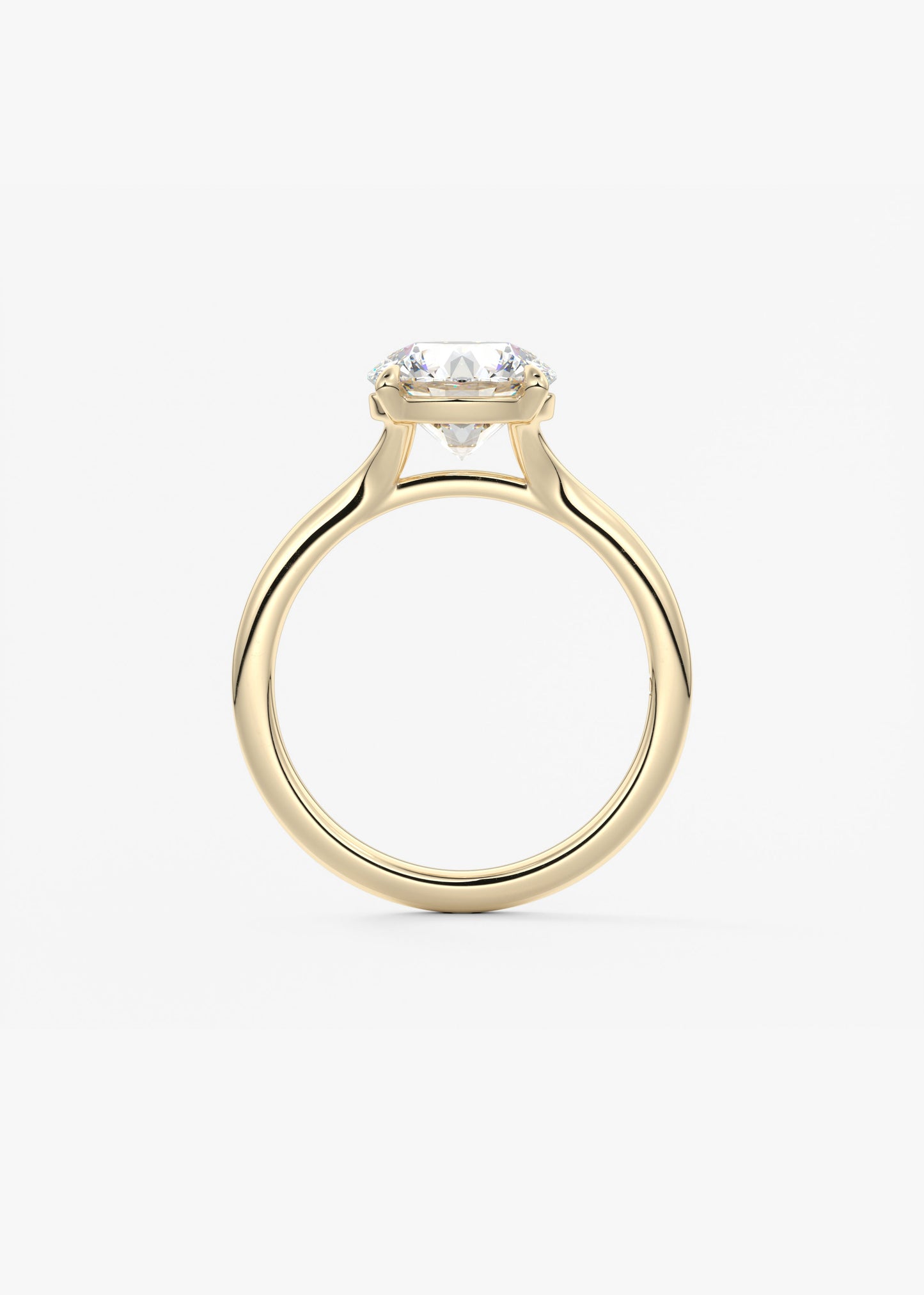 Round Solitaire Lab Grown Diamond Engagement Ring