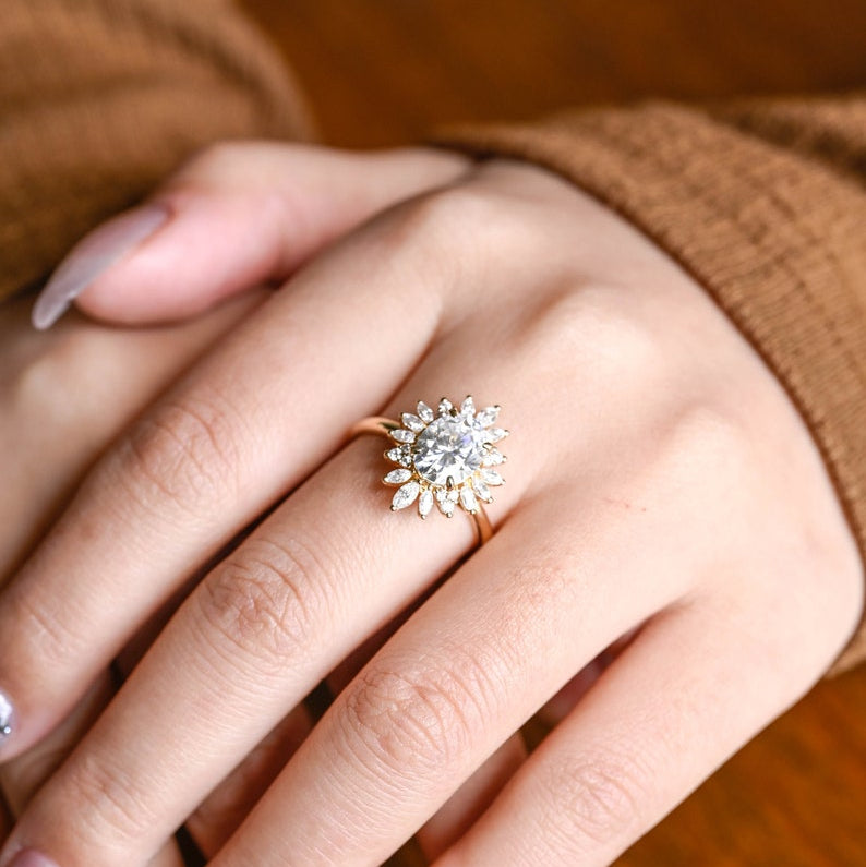 Stunning 1.0 - 2.0 CT Oval Moissanite Engagement Ring with Halo Design 4