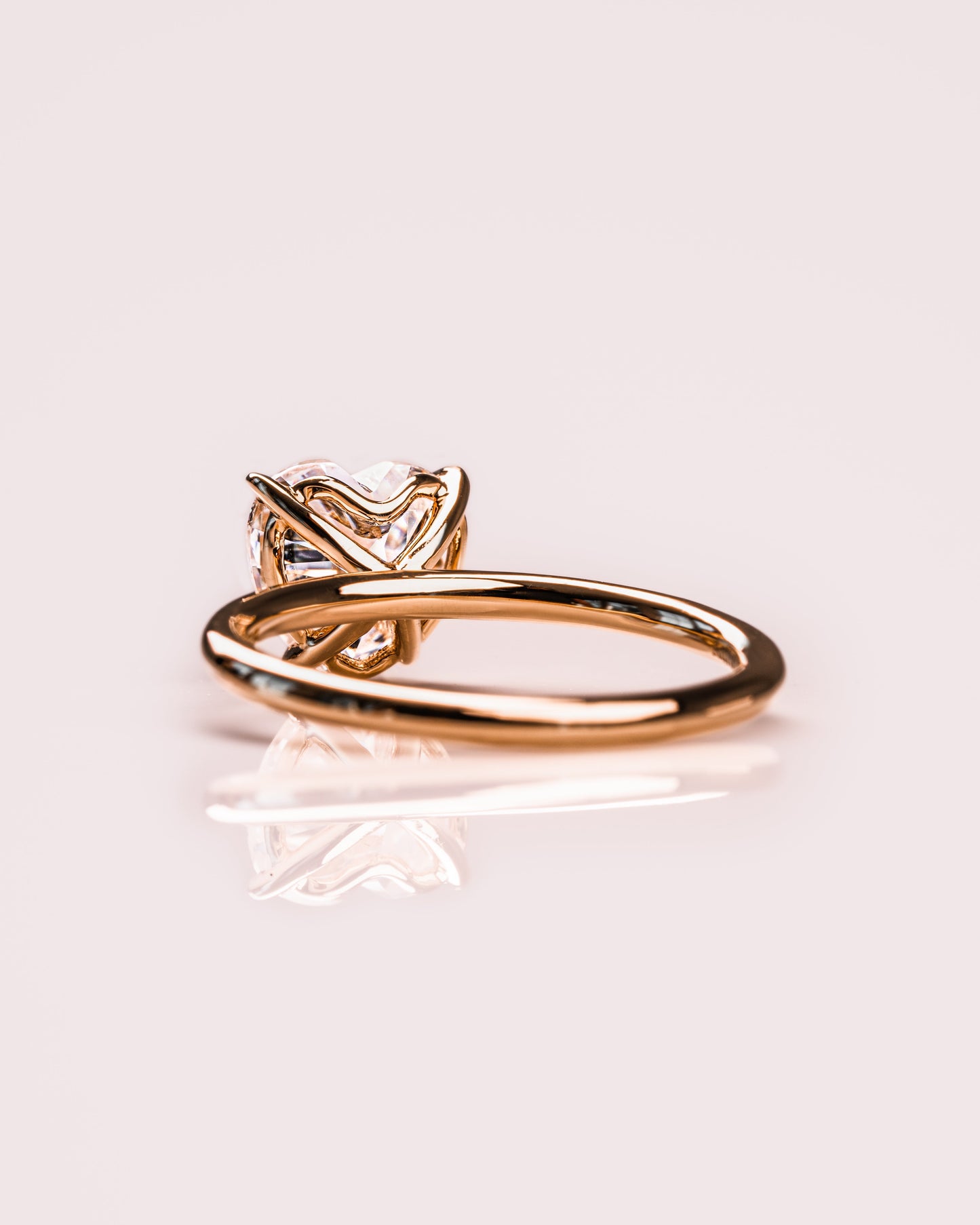 2.0 CT Heart Cut Solitaire Moissanite Engagement Ring