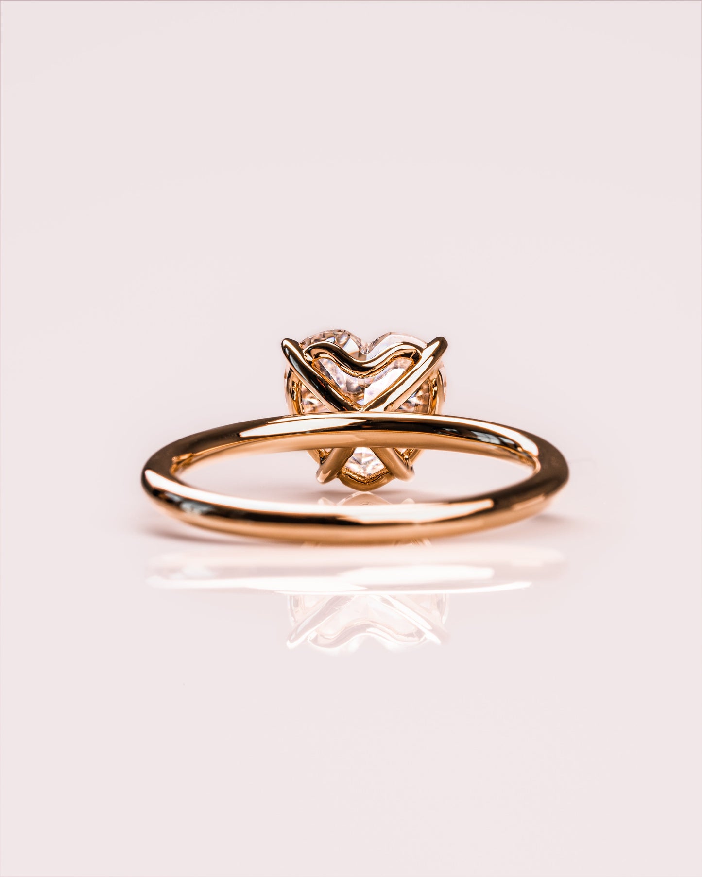 2.0 CT Heart Cut Solitaire Moissanite Engagement Ring