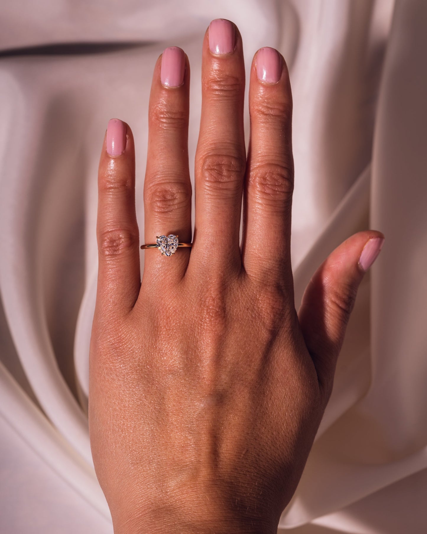 2.0 CT Heart Cut Solitaire Moissanite Engagement Ring