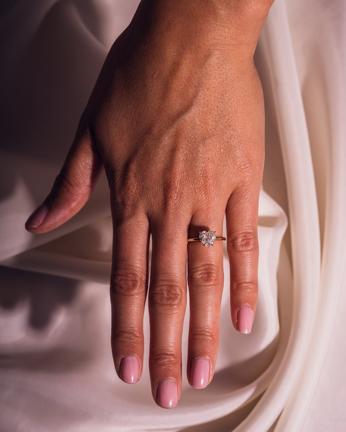 2.0 CT Heart Cut Solitaire Moissanite Engagement Ring